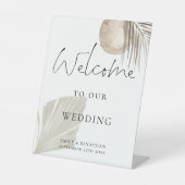 Signe De Table Boho Pampas Grass Welcome Script Mariage (Recto)