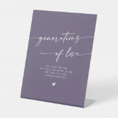 Signe De Table Boho Plum Purple Generations of Love Mariage (Recto)