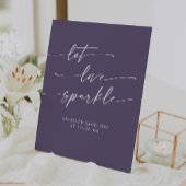 Signe De Table Boho Plum Purple Sparkler Envoyer Mariage