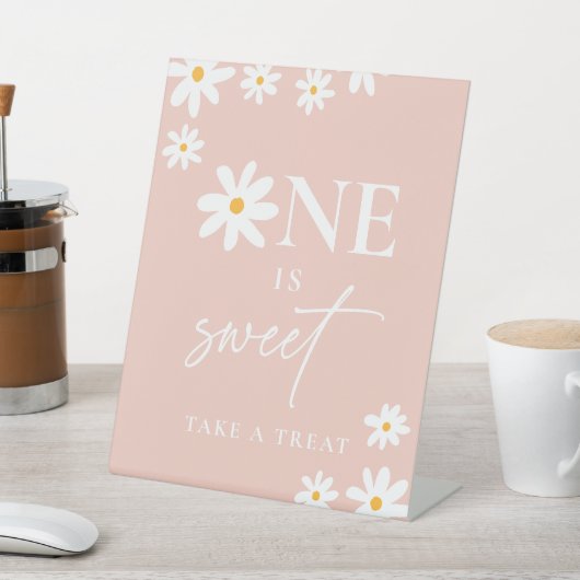 Signe De Table Boho Rose Daisy Super Anniversaire Un Est Douce (In SItu)