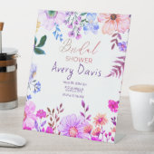 Signe De Table Boho rose douche à nuptiale fleurie (In SItu)