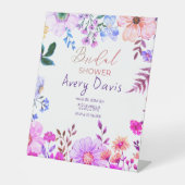 Signe De Table Boho rose douche à nuptiale fleurie (Recto)