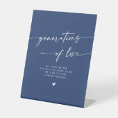 Signe De Table Boho Royal Blue Generations of Love Mariage (Recto)