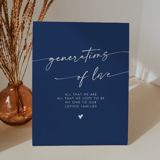 Signe De Table Boho Royal Blue Generations of Love Mariage