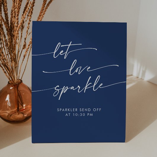 Signe De Table Boho Royal Blue Sparkler Envoyer Mariage