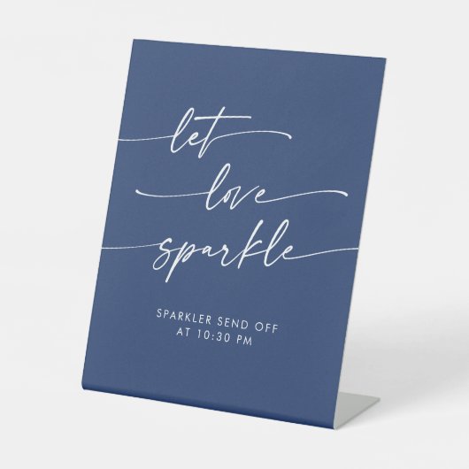 Signe De Table Boho Royal Blue Sparkler Envoyer Mariage (Recto)