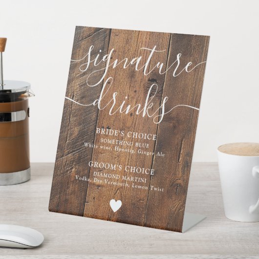 Signe De Table Boho Rustique Boho Grange Signature Boissons (In SItu)