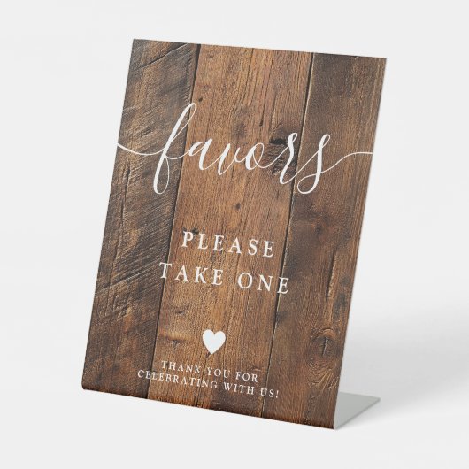 Signe De Table Boho Rustique Grange bois Faveurs (Recto)