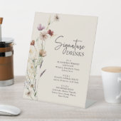 Signe De Table Boho rustique Signature Boissons Signal Piéton (In SItu)