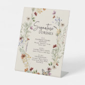 Signe De Table Boho Rustique Signature Florale Boissons (Recto)