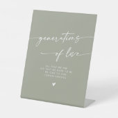 Signe De Table Boho Sage Green Generations of Love Mariage (Recto)