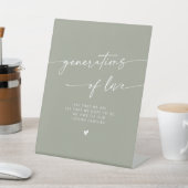 Signe De Table Boho Sage Green Generations of Love Mariage (In SItu)