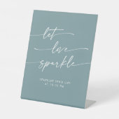 Signe De Table Boho Seafoam Turquoise Sparkler Envoyer Mariage (Recto)