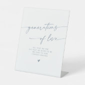 Signe De Table Boho Slate Blue Generations of Love Mariage (Recto)