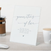 Signe De Table Boho Slate Blue Generations of Love Mariage (In SItu)