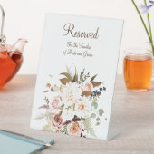 Signe De Table Boho Soft Coloured Rose/Fleurs blanches (In SItu)