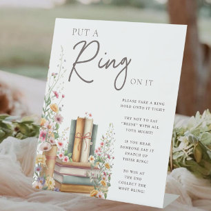 Signe De Table Boho Storybook Floral "Mettez une ceinture dessus"