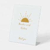 Signe De Table Boho Sunshine Baby shower Livres et cadeaux (Recto)