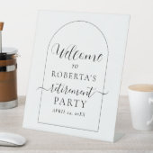 Signe De Table Boho Texte Script Retraite Party Welcome (In SItu)