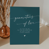 Signe De Table Boho Turquoise Blue Generations of Love Mariage