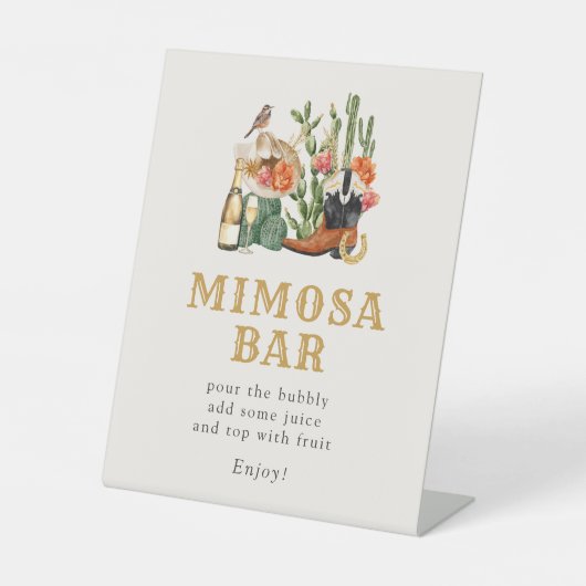 Signe De Table Boho Western Bar (Recto)