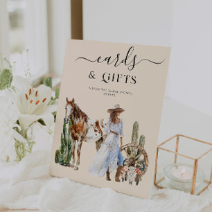 Signe De Table Boho Western Bridal Shower Cartes & Cadeaux
