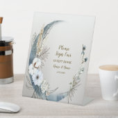 Signe De Table Boho White Orchidée Fleurs Blue Moon Elegant Party (In SItu)