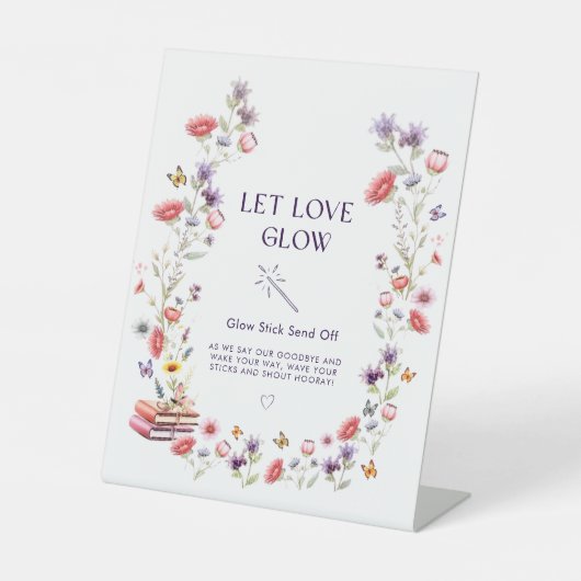 Signe De Table Boho Wildflower Faites Briller l'Amour Réception d (Recto)