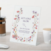 Signe De Table Boho Wildflower Faites Briller l'Amour Réception d (In SItu)