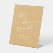 Signe De Table Boho Yellow Marigold Sparkler Envoyer Mariage (Recto)