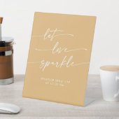 Signe De Table Boho Yellow Marigold Sparkler Envoyer Mariage (In SItu)