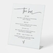 Signe De Table Boire Menu Mariage Barre Signet Table de réception (Recto)