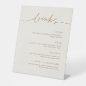 Signe De Table Boire Menu Mariage Réception Piédestal Bar Signal (Recto)