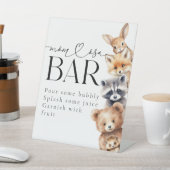 Signe De Table Bois Animaux Baby shower moderne Bar (In SItu)