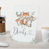 Signe De Table Bois Animaux Forêt Baby shower Boissons (In SItu)