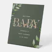 Signe De Table Bois Animaux Lettres Baby shower Bienvenue (Recto)