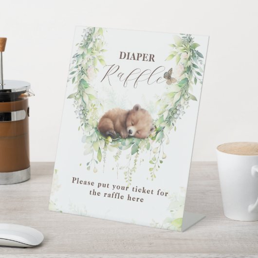 Signe De Table Bois Animaux Végétation Bébé Garçon Douche couche (In SItu)