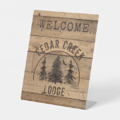 Signe De Table Bois rustique arbres Accueil personnalisé (Recto)