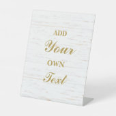 Signe De Table Bois rustique blanc (Recto)