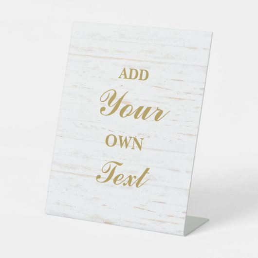 Signe De Table Bois rustique blanc (Recto)