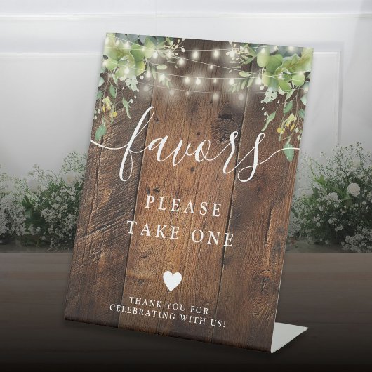 Signe De Table Bois Rustique Chaîne Lumineuses Verdure Boho Faveu