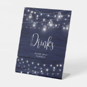 Signe De Table Bois Rustique Marine Bois Mason Jarres Boissons (Recto)