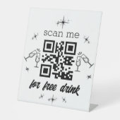 Signe De Table boisson gratuite code qr chic chic (Recto)