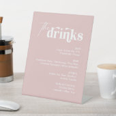Signe De Table Boisson rose Dusty Menu Bar Mariage (In SItu)