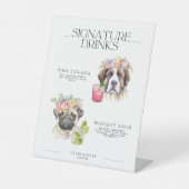 Signe De Table Boisson signature chien menu animal mariage Signer (Recto)