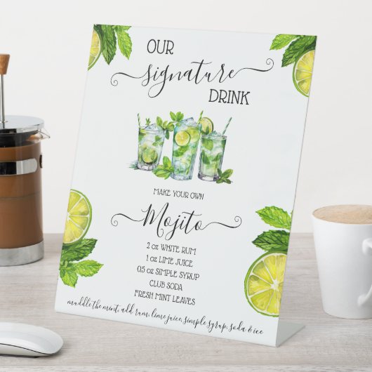 Signe De Table Boisson Signature, Mojito Recette Fête des mariées (In SItu)