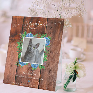 Signe De Table Boisson Signée Photo de Mariage au Bois d'Hydrange