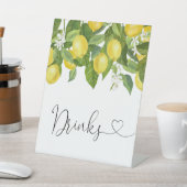 Signe De Table Boissons au Baby shower de citrons (In SItu)