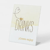 Signe De Table Boissons Baby showers d'abeilles doux (Recto)