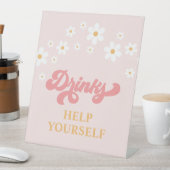 Signe De Table Boissons d'anniversaire Groovy Retro Daisy (In SItu)
